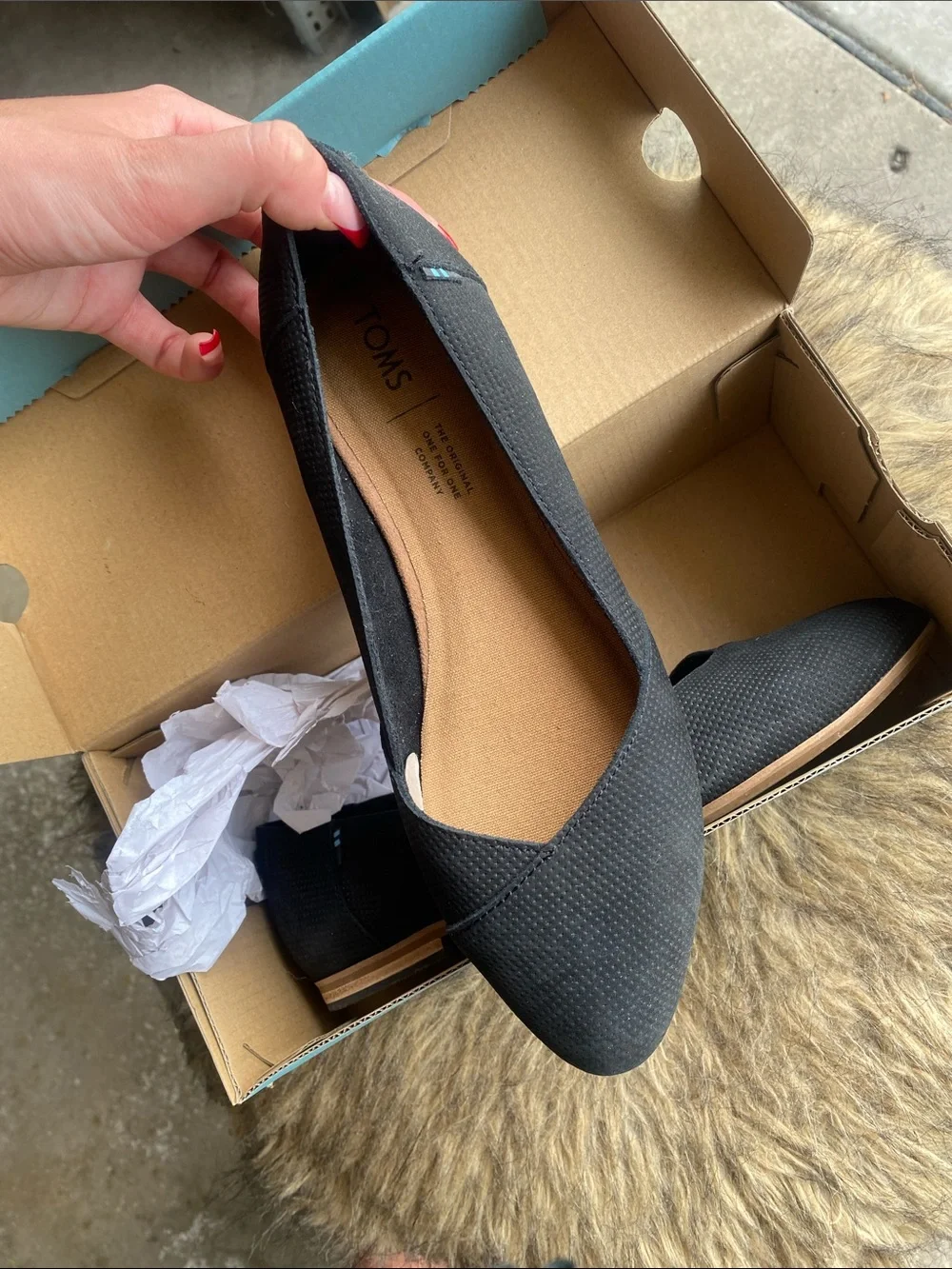 Brand new TOMS Textured Slip-On Flats